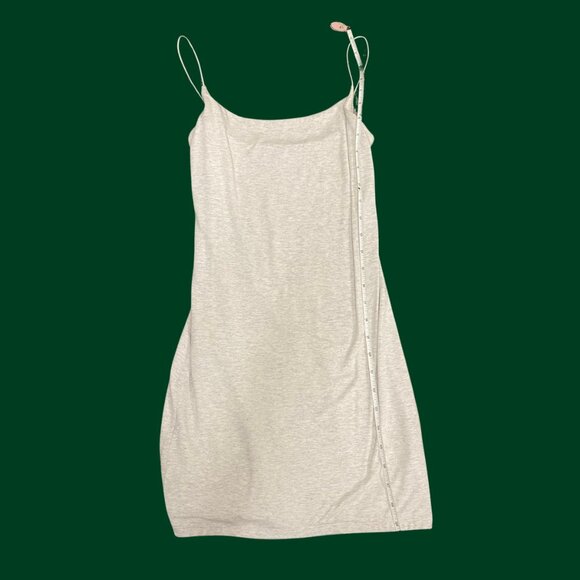 Wilfred Free (Aritzia) Light Grey Bodycon Mini Slip Dress | Size S - Picture 5 of 7